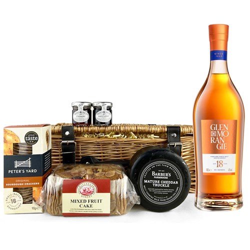 Glenmorangie 18 Year Old Single Malt Whisky Premium Gift Hamper – Luxury Food & Drink Hamper